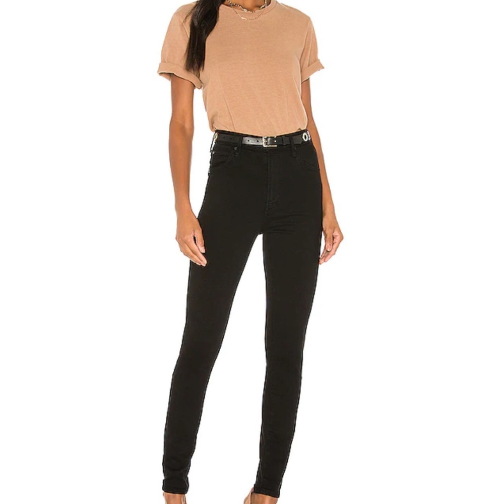 Citizens of Humanity Avedon Slick Skinny Leg Black Denim Size 28